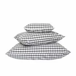 Millenotti Mille Notti Casella Percale Örngott -Sängkläder försäljning 20158134 casella pillows darkgrey ivory