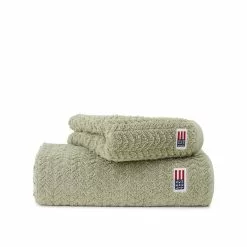 Lexington Cotton/Lyocell Structured Terry Handduk -Sängkläder försäljning CottonLyocellStructureTerryTowelVintageGreen
