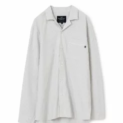 Lexington Unisex Organic Cotton Pyjamas Set -Sängkläder försäljning GrayWhitePajamaSetorganic