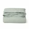 Lexington Striped Cotton Poplin Påslakan -Sängkläder försäljning GreenWhiteStripedCottonPoplinDuvetCover