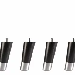 Hilding Lutande Med Metallkant Sängben -Sängkläder försäljning LUTANDETRABENMEDMETALLKANTSVARTBORSTADMETALL12CM