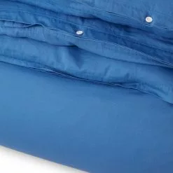 Lexington Blue Washed Cotton Sateen Påslakan -Sängkläder försäljning LexingtonBlueWashedCottonSateenPaslakan1