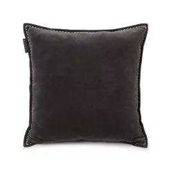 Lexington Logo Message Cotton Velvet Kuddfodral -Sängkläder försäljning LogoMessageCottonVelvetGray1