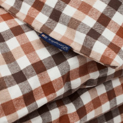 Lexington Checked Cotton Flannel Påslakan -Sängkläder försäljning RustBrownWhitecheckedcottonpaslakan1