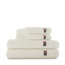 Lexington Cotton/Lyocell Structured Terry Handduk -Sängkläder försäljning TencelStructuredTerryTowelWhite