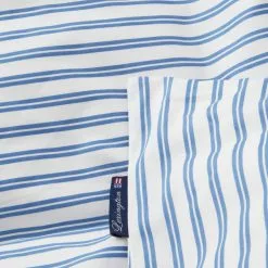 Lexington Striped Cotton Poplin Påslakan -Sängkläder försäljning WhiteBlueStripedCottonPoplinDuvetCover1