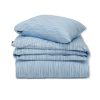 Lexington Striped Cotton Poplin Påslakanset -Sängkläder försäljning Whiteblue