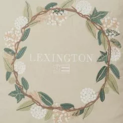 Lexington Wreath Logo Organic Cotton Twill Prydnadskudde -Sängkläder försäljning Wreath2