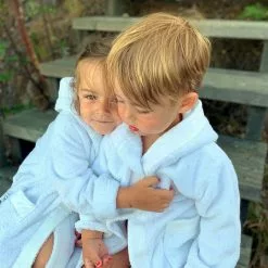 Millenotti Mille Notti Albergo Baby Badrock Vit -Sängkläder försäljning barnmorgonrock