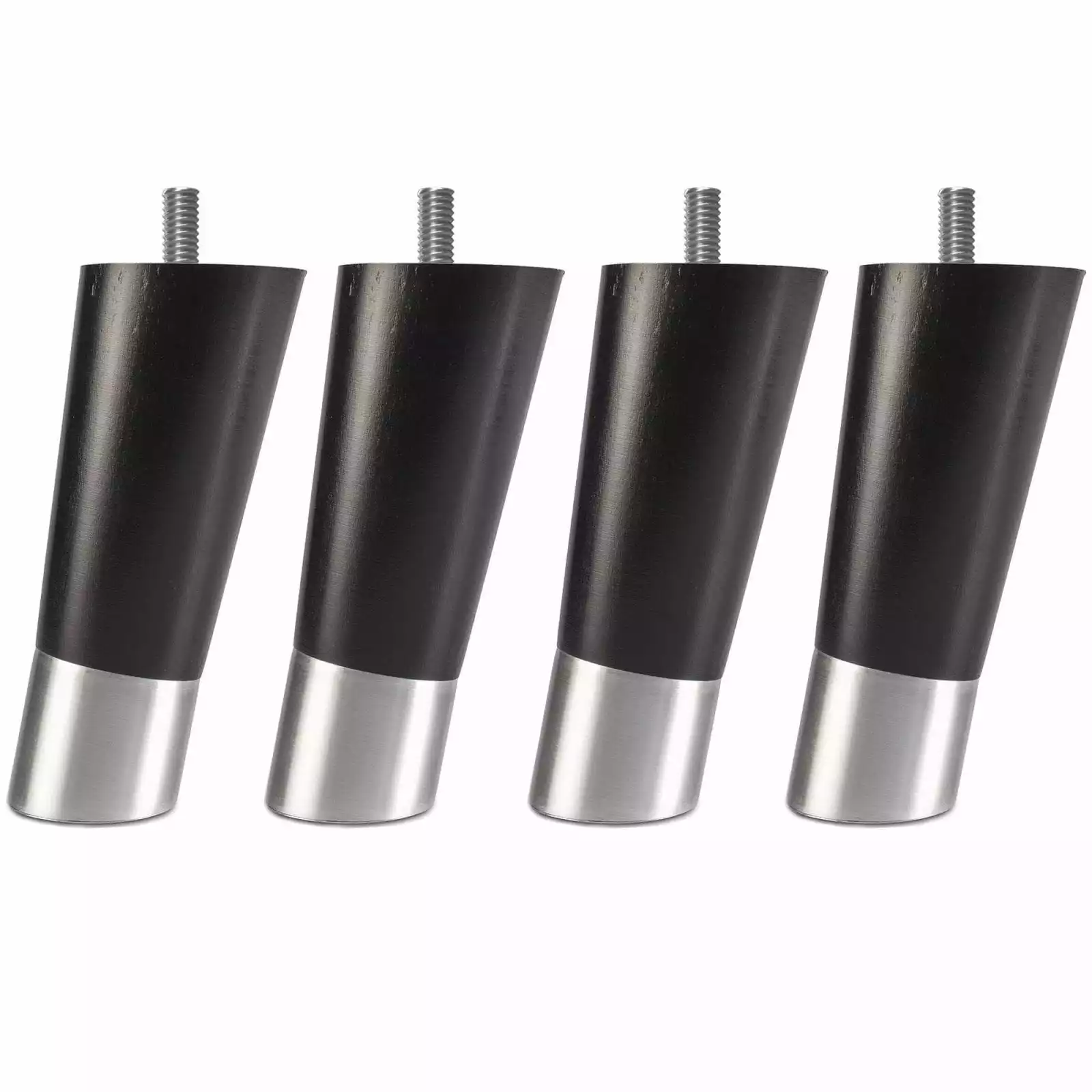 Ekens Runda Svängda Sängben Svart/metall 3 Ekens Runda Svängda Sängben Svart/metall