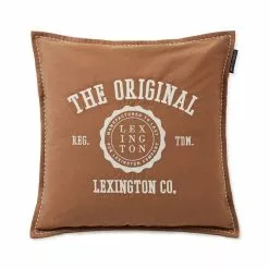 Lexington Twill Logo Message Beige Prydnadskudde